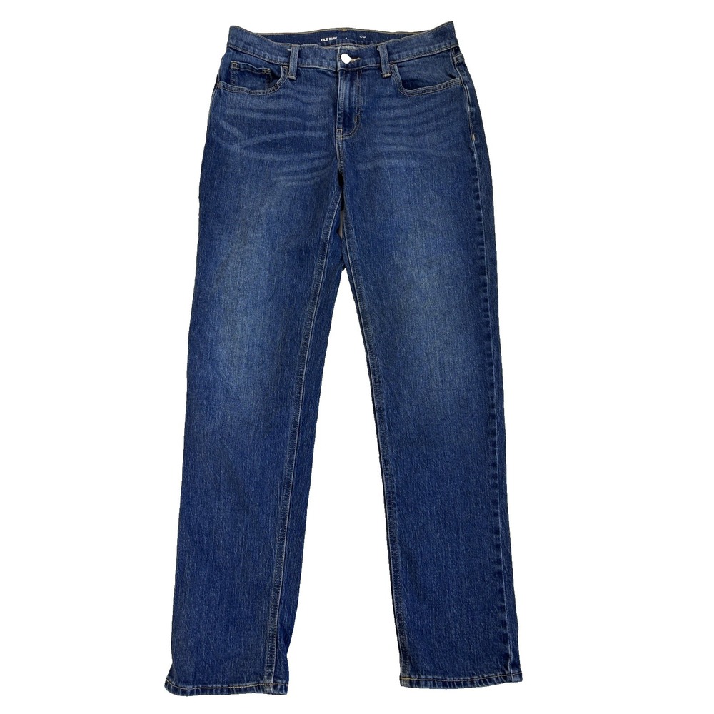 Old Navy Women's 4 Mid Rise Straight Leg Blue Jeans Classic Everyday Essential